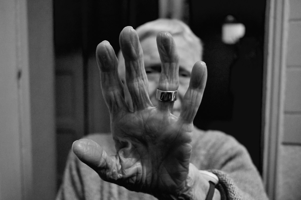 Nan's hand close-up for album cover