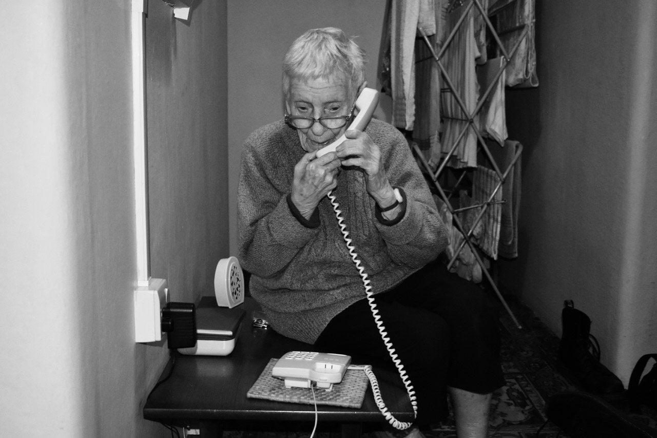 Nan on telephone