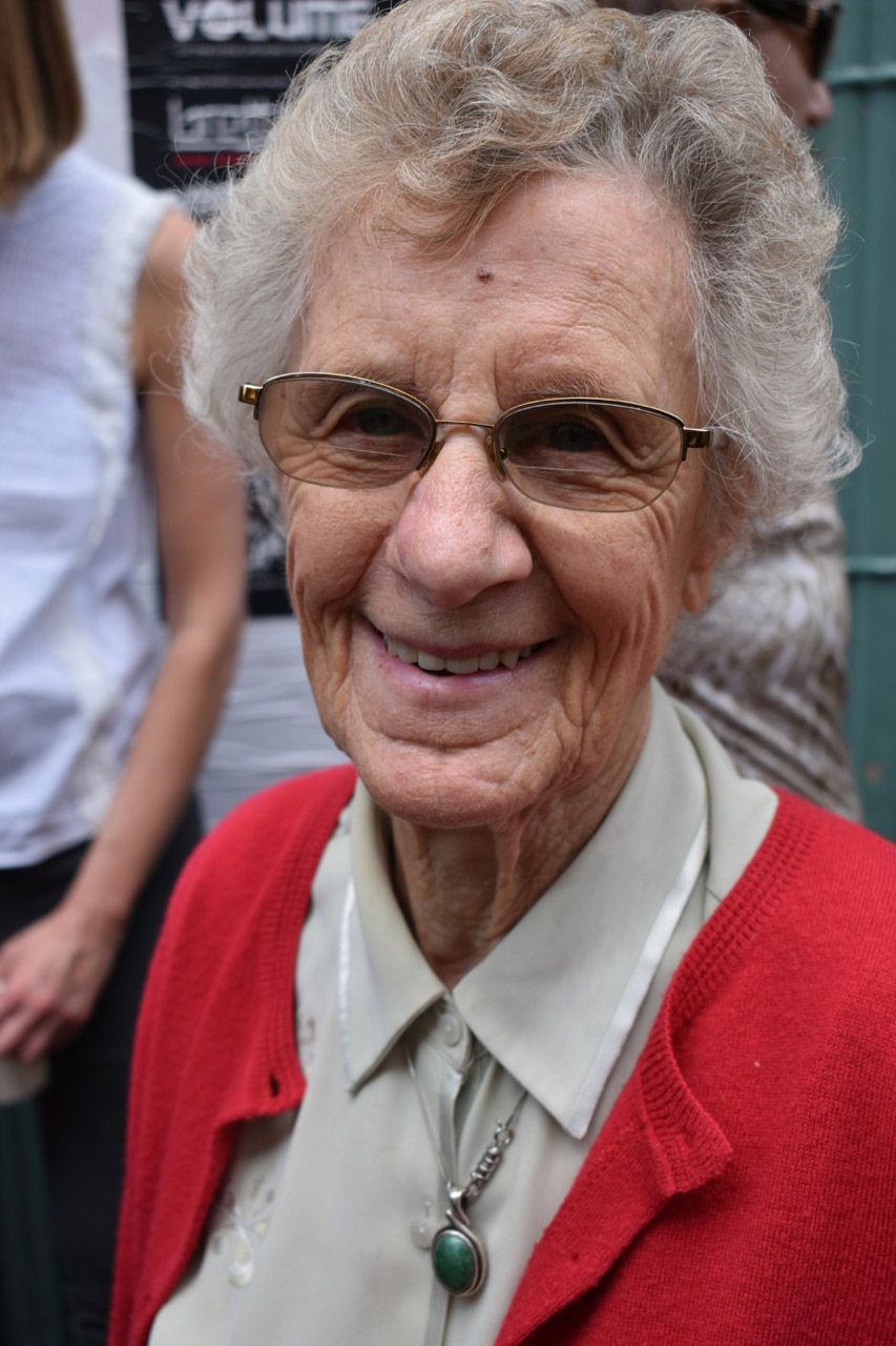 Pensioner smiling at camera