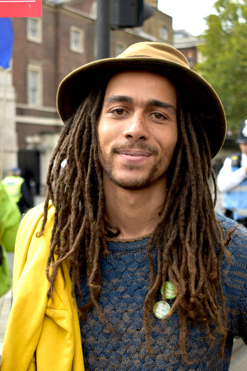 Man with dreadlocks.